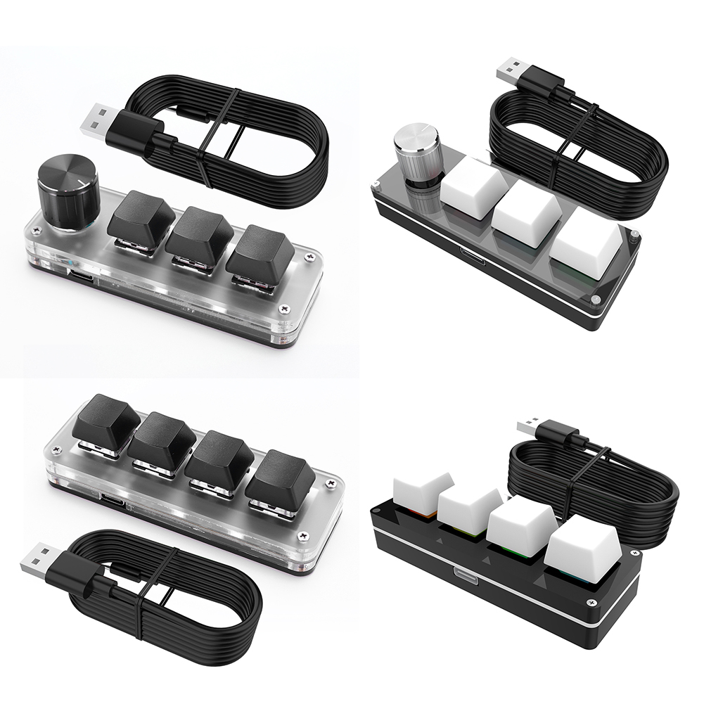 3 Key 1 Knob/4 Key Mini Mechan - Gaming Keyboard Mini recension och pris