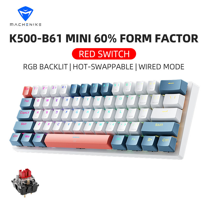 K500-B61 Machenike Mini Mechan - Keyboard Gaming Blue Switch recension och pris