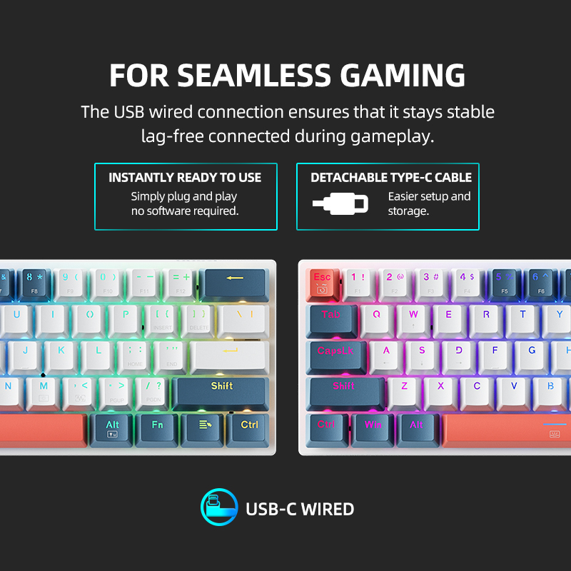 K500-B61 Machenike Mini Mechan - Keyboard Gaming Blue Switch recension och pris