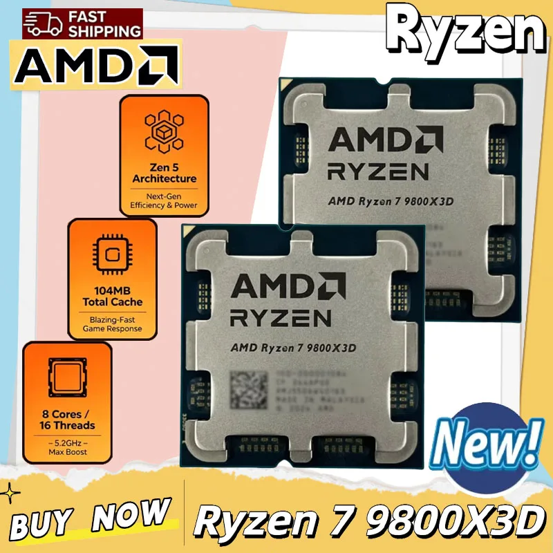 AMD Ryzen 7 9800X3D Game CPU U - Amd Cpu Ryzen 7 recension och pris