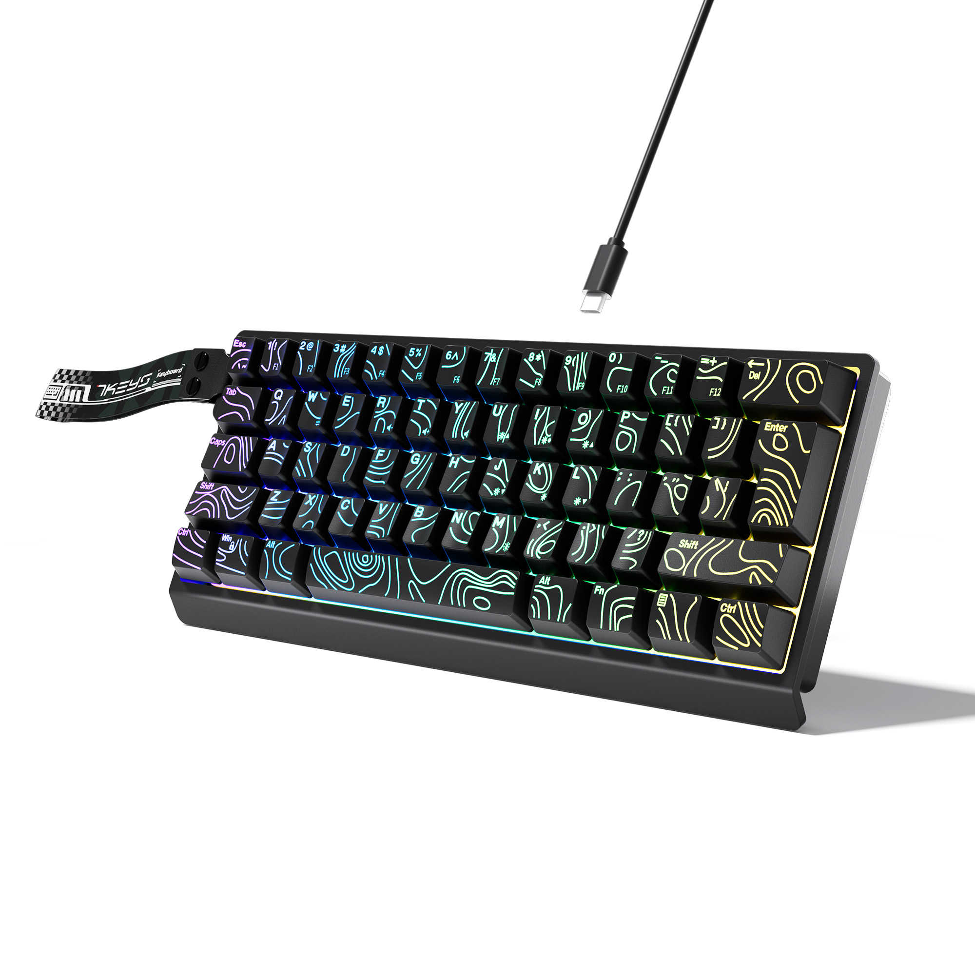 60% Compact Wired Keyboard wit - Keyboard Gaming Blue Switch recension och pris