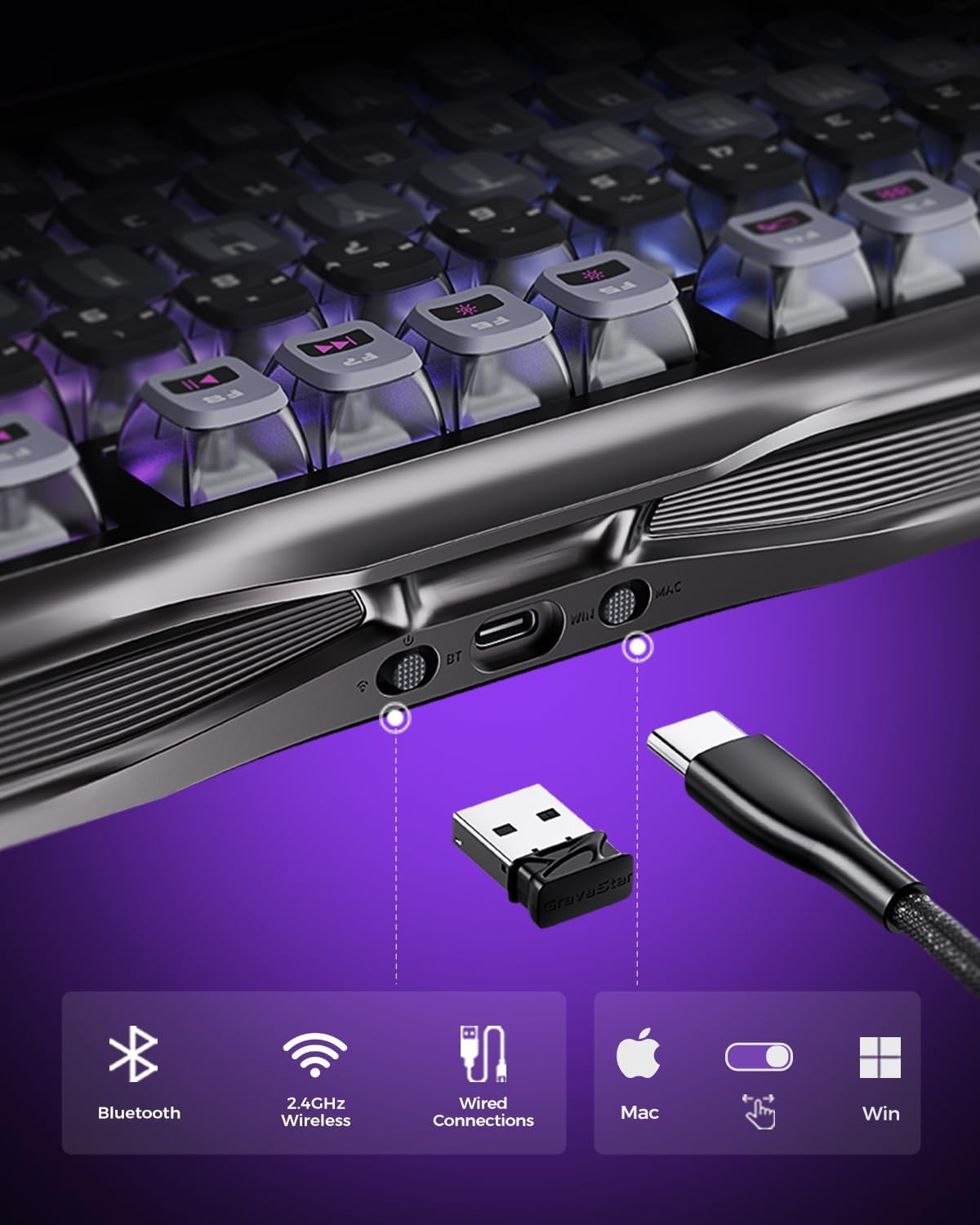Gravity Planet K1 Pro 75% Tri- - Gaming Keyboard Hot Swappable recension och pris