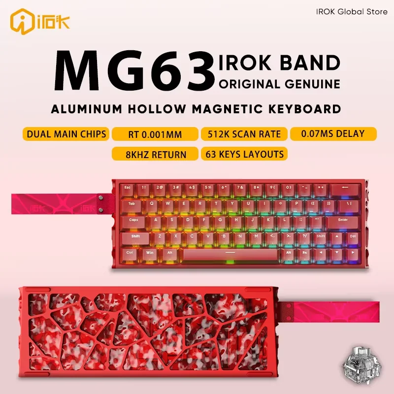 IROK MG63 Dual-core 63 Keys Ma - Gaming Keyboard Hot Swappable recension och pris