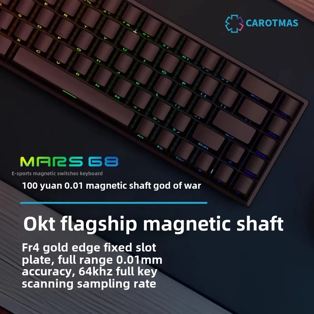 Mars 68 PRO magnetic axis mech - Gaming Keyboard No Rgb recension och pris