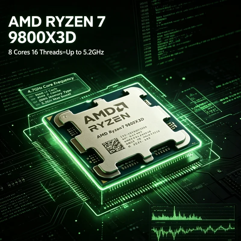 AMD Ryzen 7 9800X3D X3D Cache  - Amd Cpu Ryzen 7 recension och pris