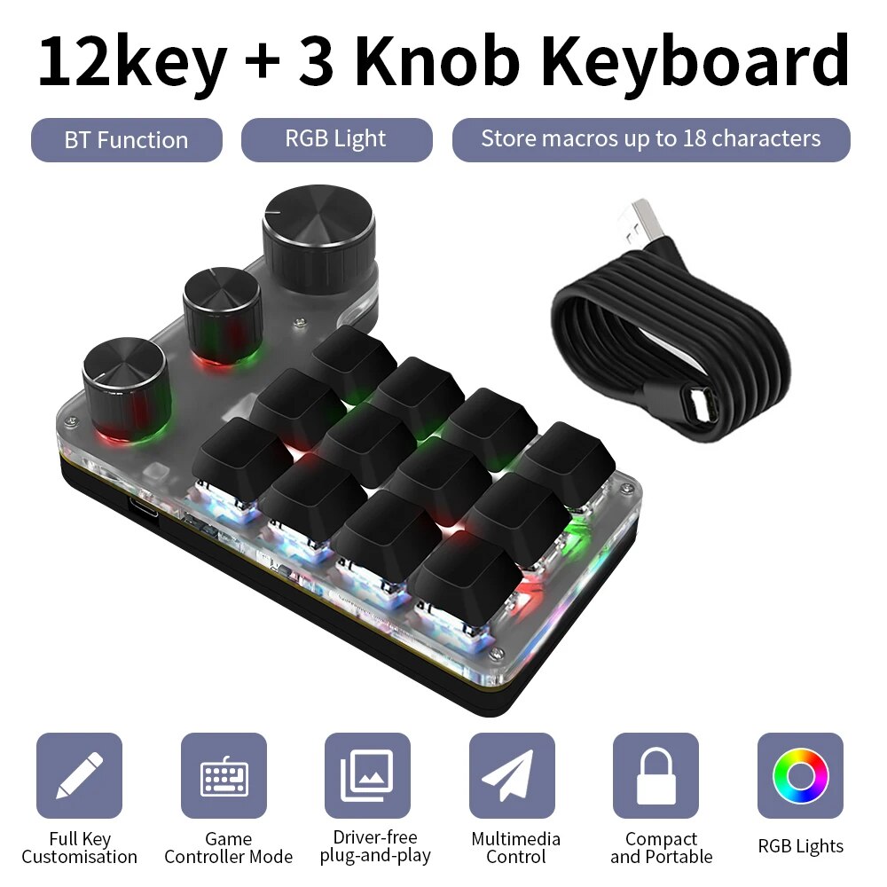 Bluetooth Programming Macro Cu - Gaming Keyboard Mini recension och pris